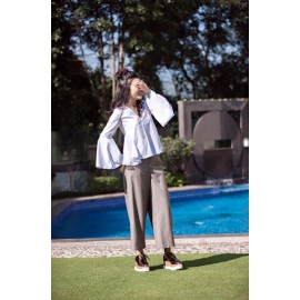 Baby blue stripes Culottes